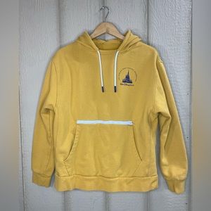 Walt Disney World 50th Anniversary Mickey Mouse Pullover Hoodie Size M Mustard